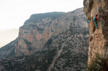Climb in Leonidio Twin Caves Sector